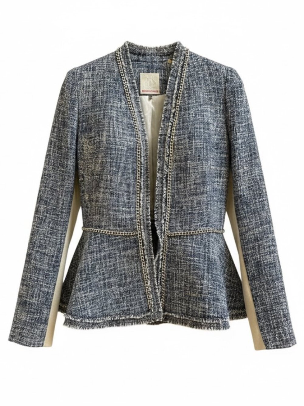 Rebecca Taylor Tweed Blazer - Size 10 - Navy